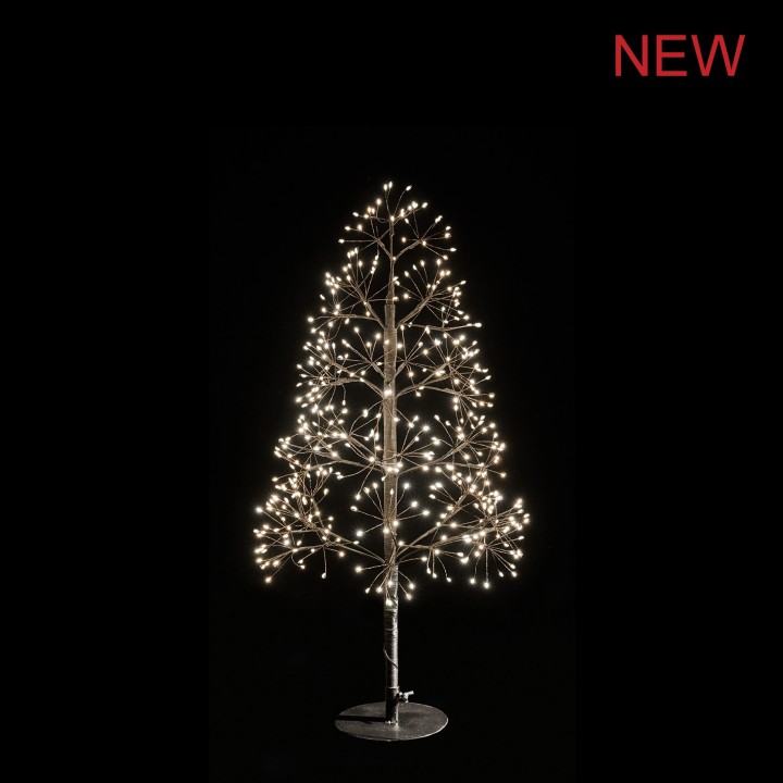 Sapin noir avec branches lumineuses 500 led interieur et exterieur d 40 h 70 cm
