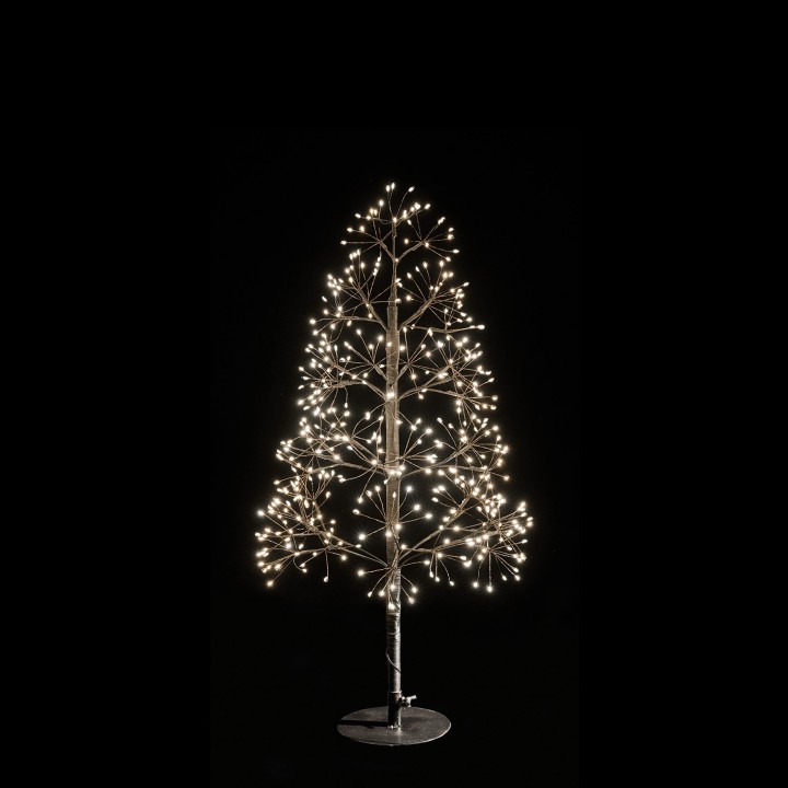 Sapin noir avec branches lumineuses 500 led interieur et exterieur d 40 h 70 cm