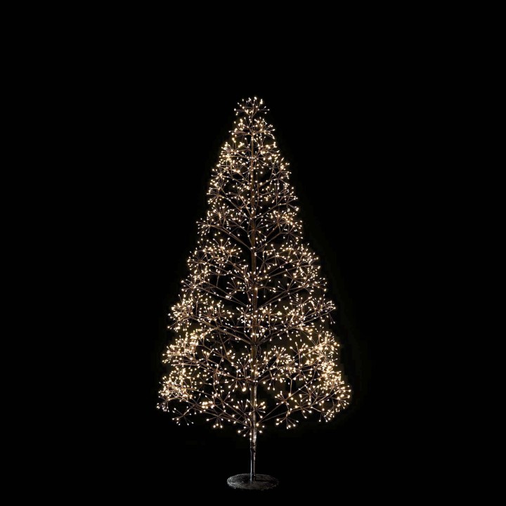 Black iron tree with 2100 led lights for indoor and outdoor use d100 h180 cm