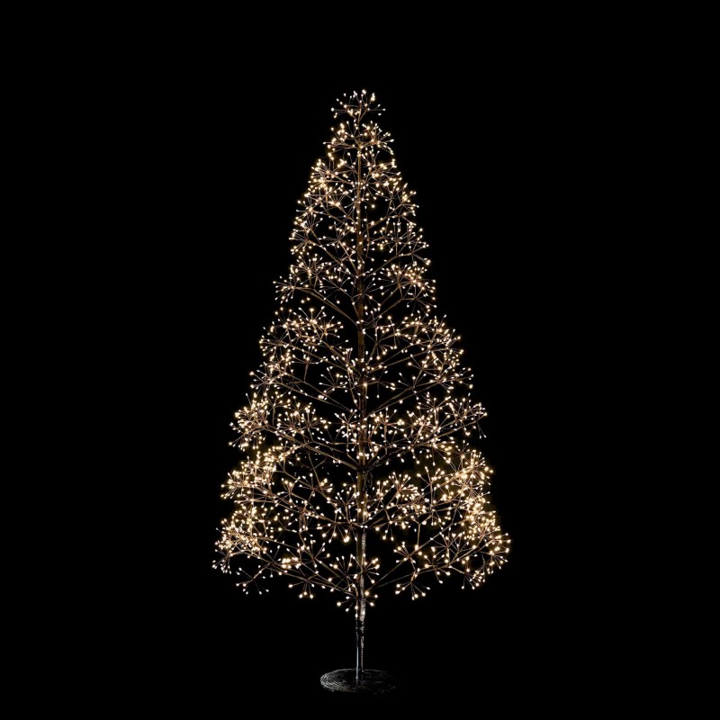 Black iron tree with 3000 led lights for indoor and outdoor use d110 h210 cm