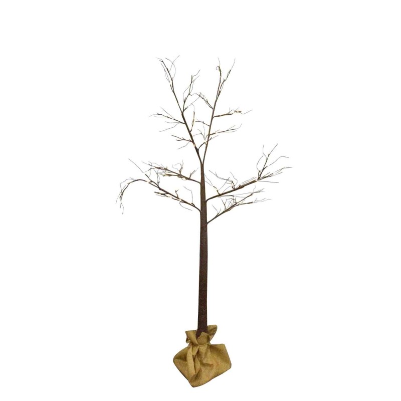 Albero 120 led luminoso marrone interno/esterno d110 h210 cm