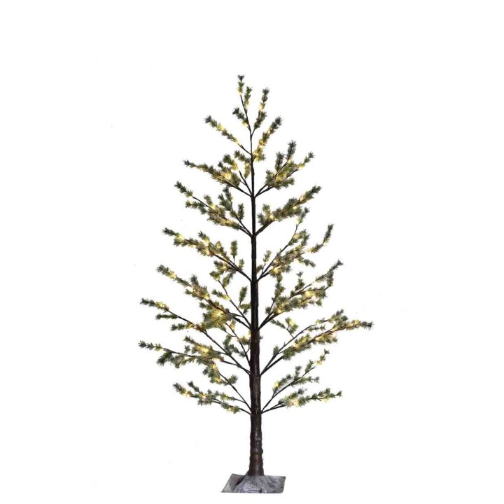 Pino verde 126 led luminoso innevato int/esterno h180 cm