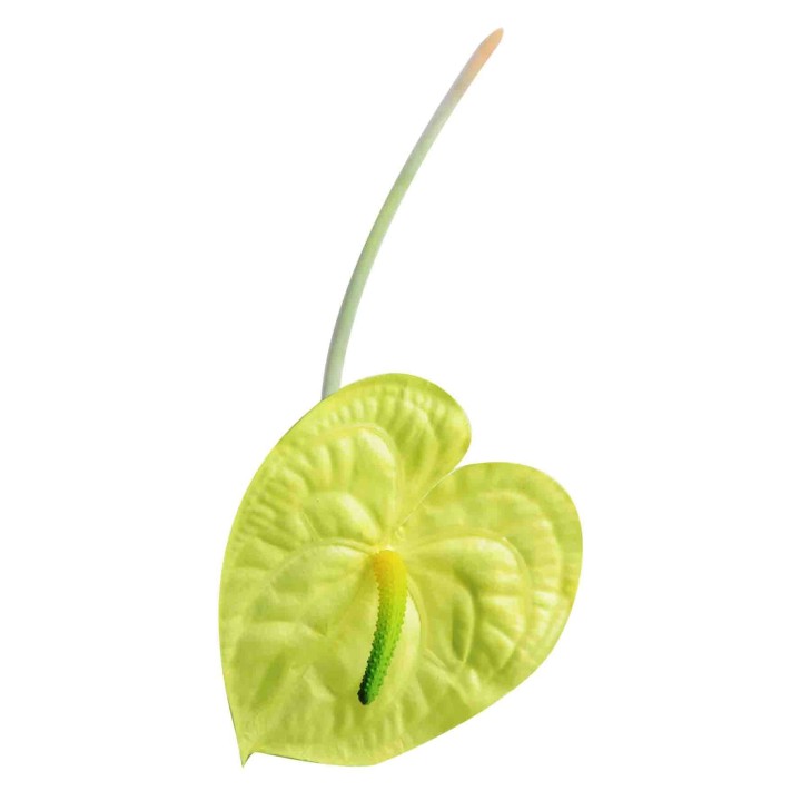 Fiore artificiale anthurium verde h58 cm