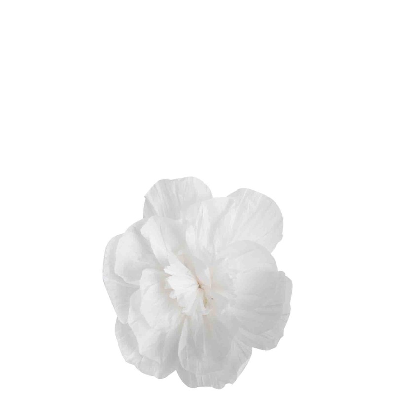 White handmade recycled paper flower d11 cm