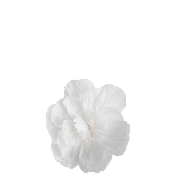 White handmade recycled paper flower d11 cm
