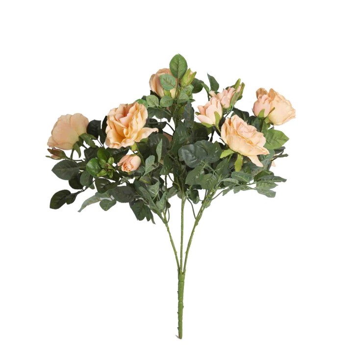 Mazzo artificiale di rose salmone 14 fiori