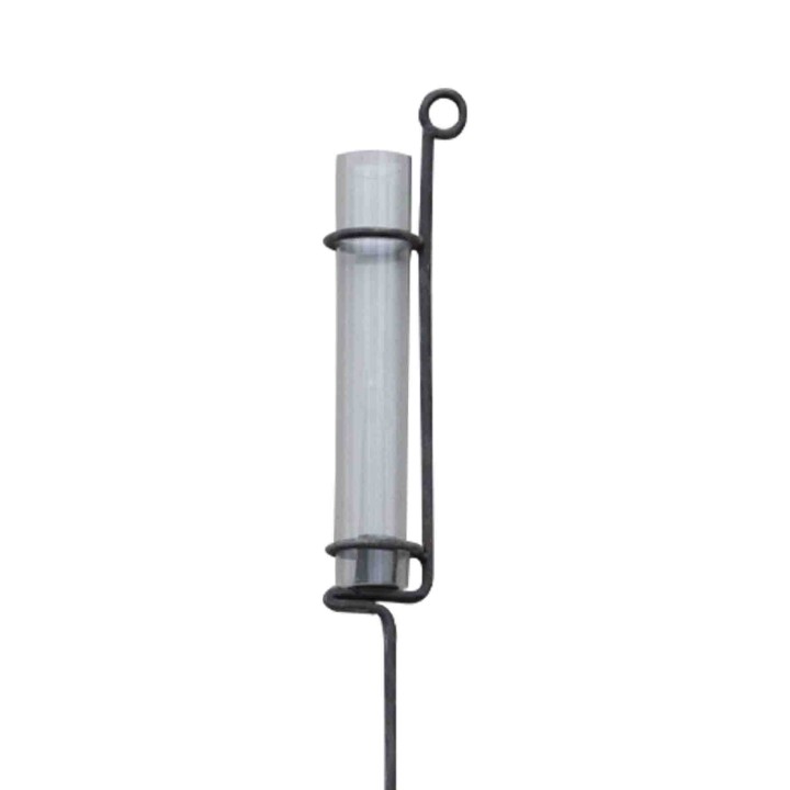 Porte-bougie en fer noir (usage exterieur) h170 cm