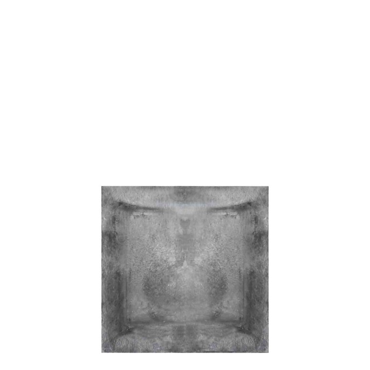 Assiette en fonte gris 25x25 cm