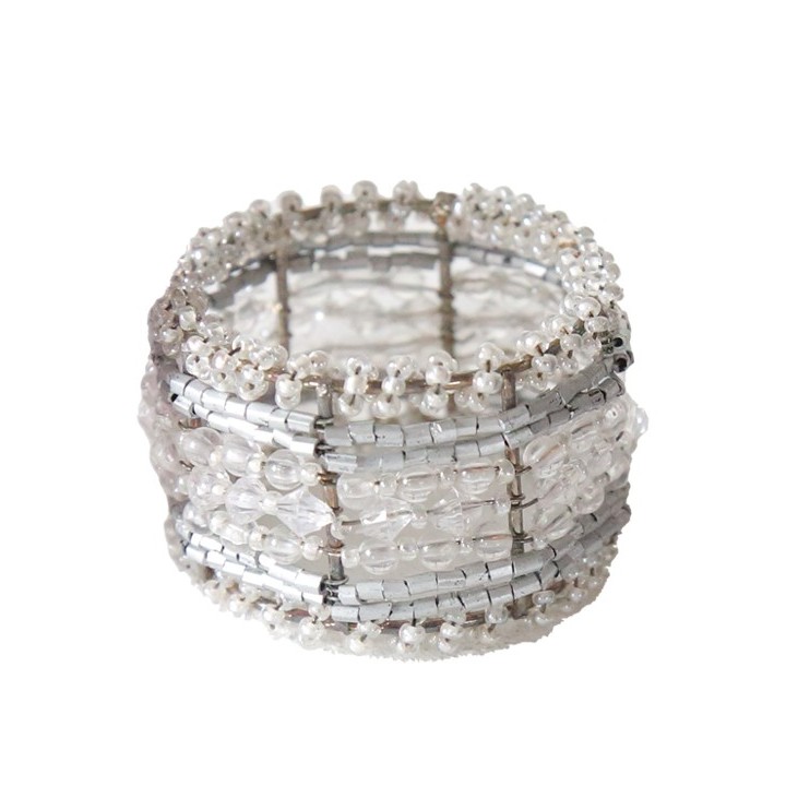 Rond de serviette avec petites perles d4cm