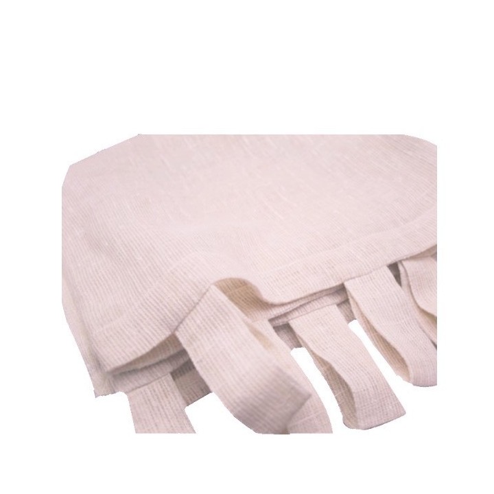 Rideaux en filet 100% lin couleur rose clair avec boucles 145x250 cm