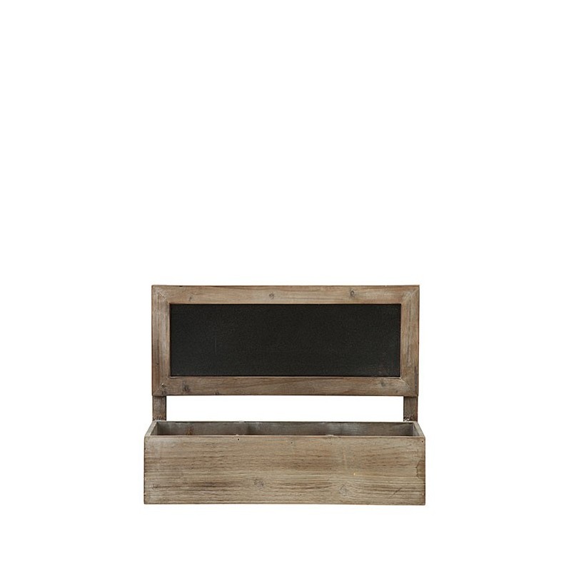 Boite bistrot en bois avec tableau noir 36 x 13 h27 cm