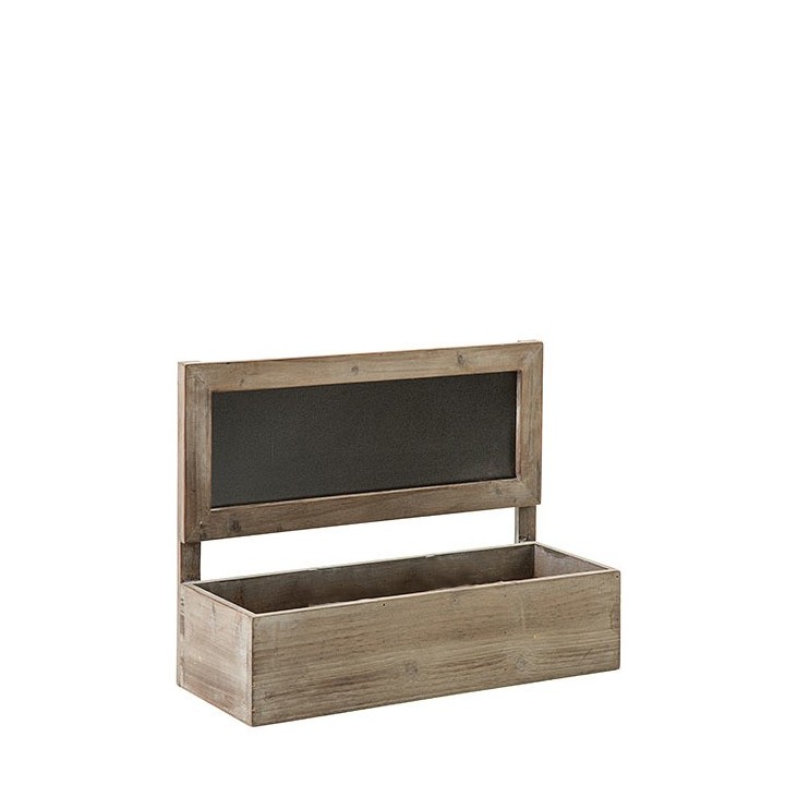 Cassetta in legno con lavagna 36 x 13 h27 cm