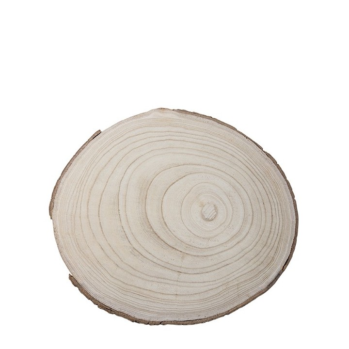 Disque en bois avec bord en ecorce - outlet