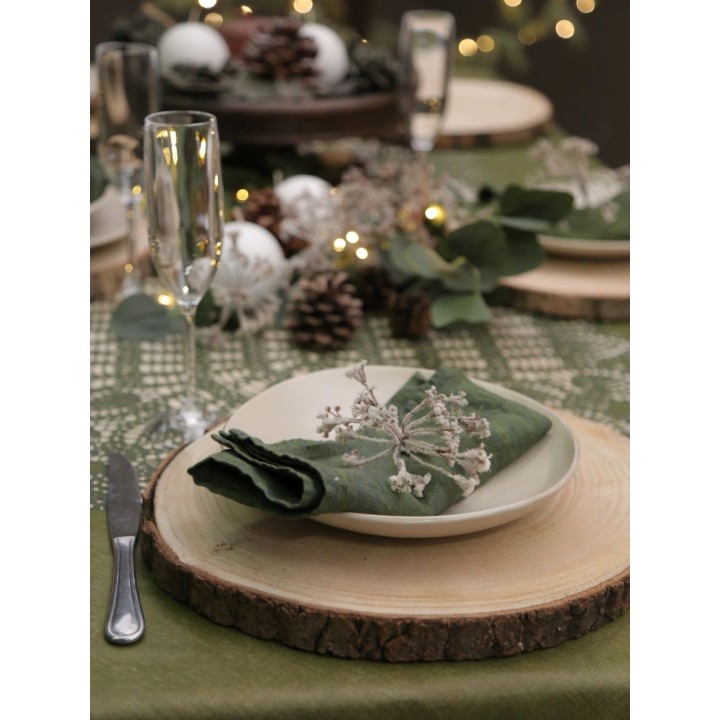 Disque en bois avec bord en ecorce naturelle d30 h2.5 cm