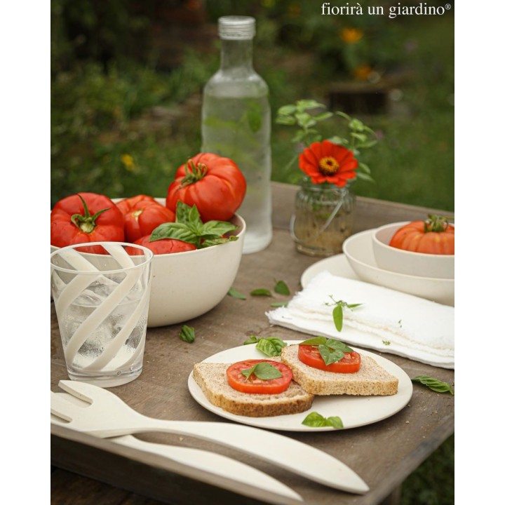 Assiette plate creme en melamine ec.d27.5 cm