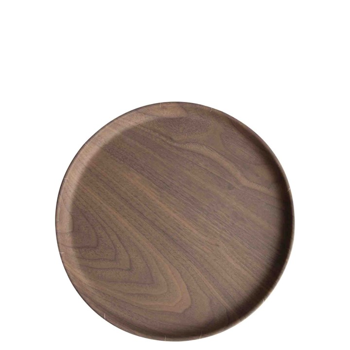 Brown melamine and bamboo fiber plate d28 cm