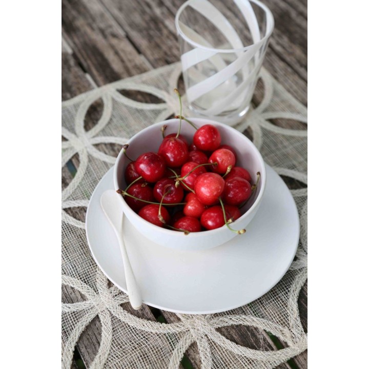 Piatto dessert in melamina colore crema 03 d20 cm