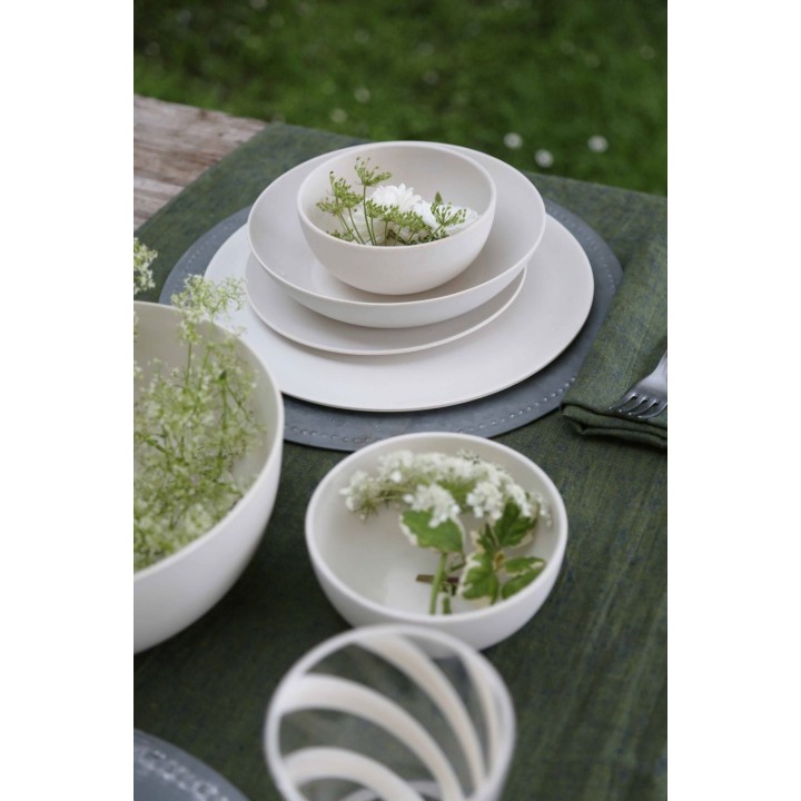 Piatto dessert in melamina colore crema 03 d20 cm