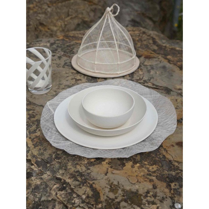 Assiette creuse en melamine creme d20 h5 cm