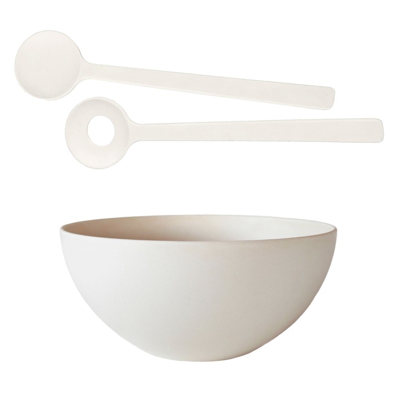 Cream melamine salad bowl d25 h11 cm