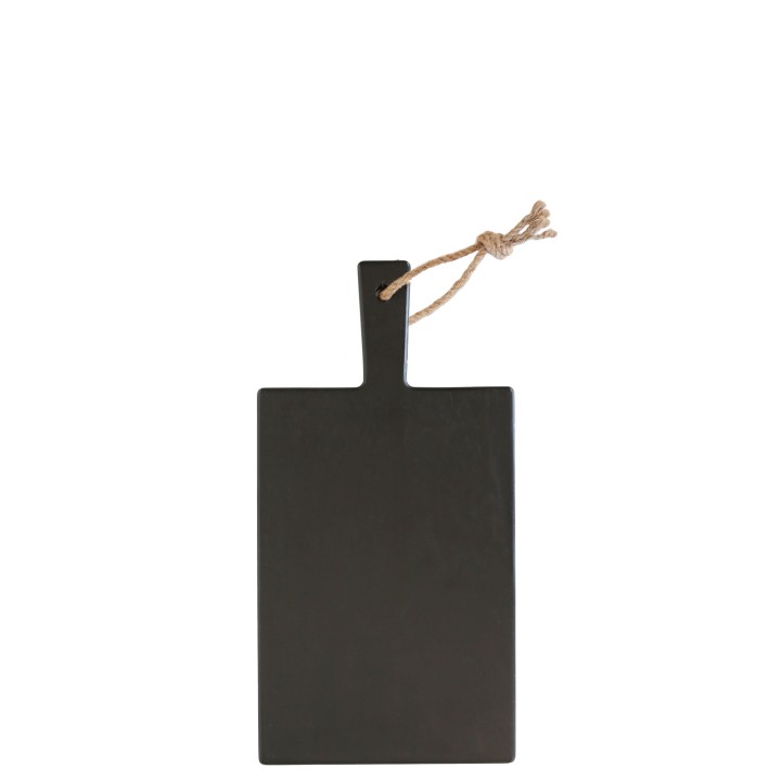 Tagliere legno nero corda naturale (mis.1) 14 x 21 cm