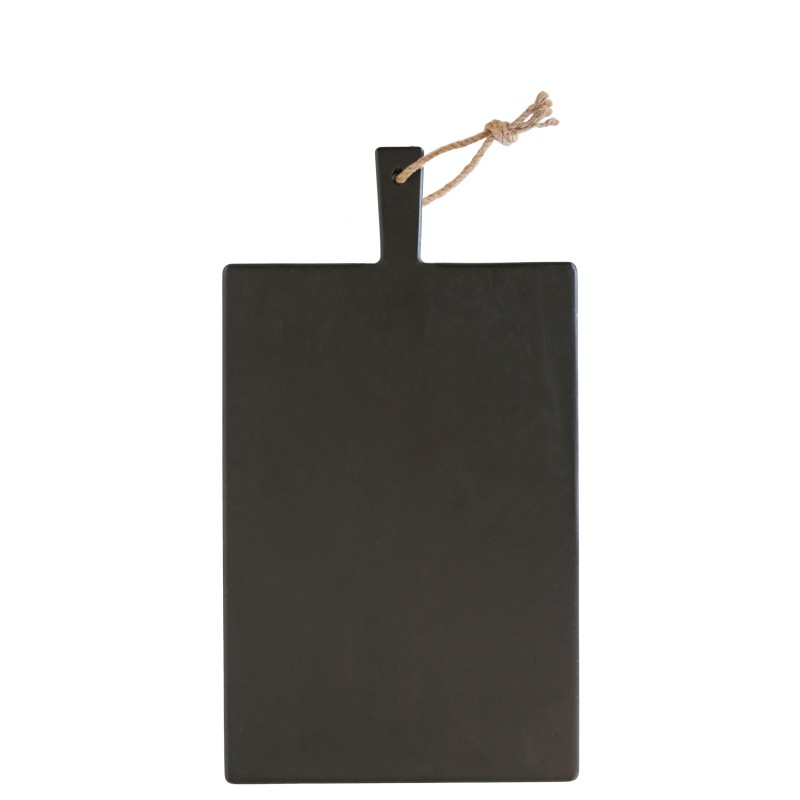 Decorative black wooden cutting board natural lanyard 34 x 52 cm