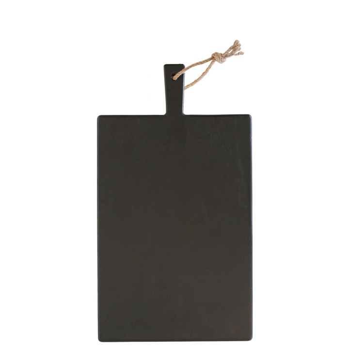 Decorative black wooden cutting board natural lanyard 34 x 52 cm