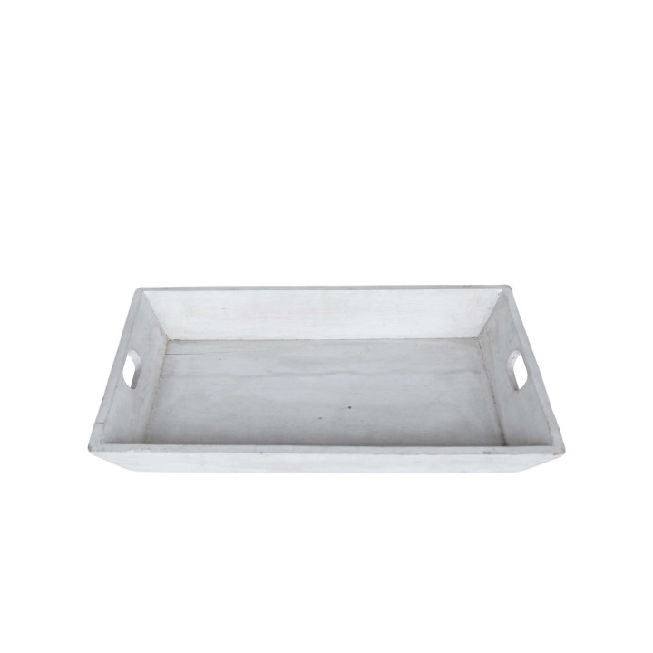 Vintage light wood tray 34 x 55 cm