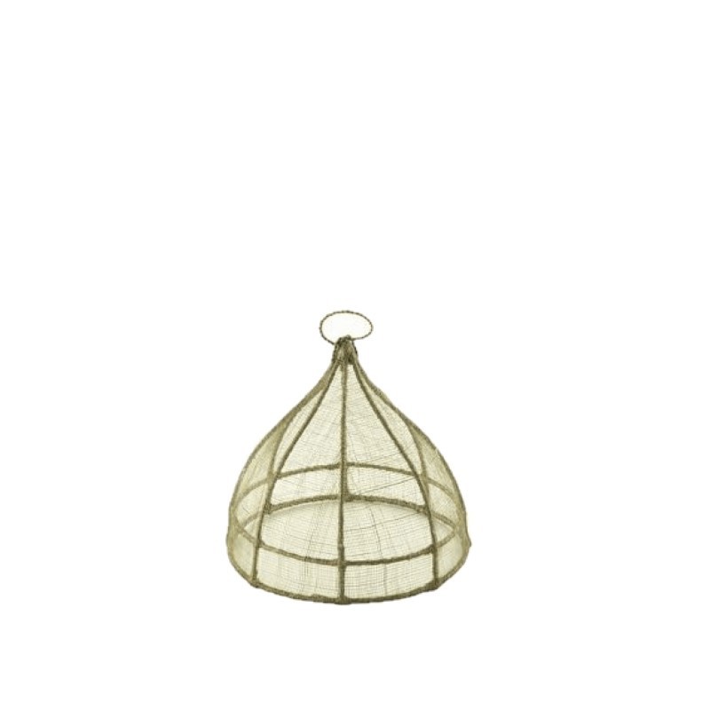 Petit couvre-plat en filet d'abaca d20 h18 cm