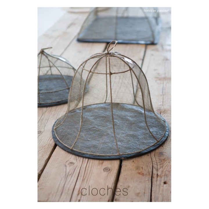 Bell food cover in abaca net d40 h30 cm