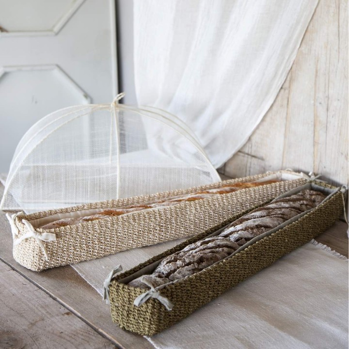 Medium couvre-plat en filet d'abaca 32 x 50 h22 cm