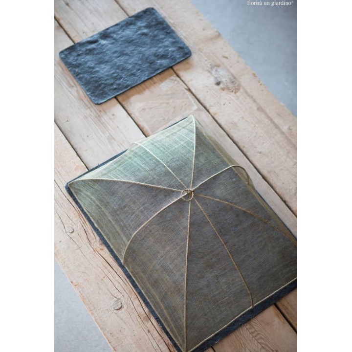 Medium couvre-plat en filet d'abaca 32 x 50 h22 cm