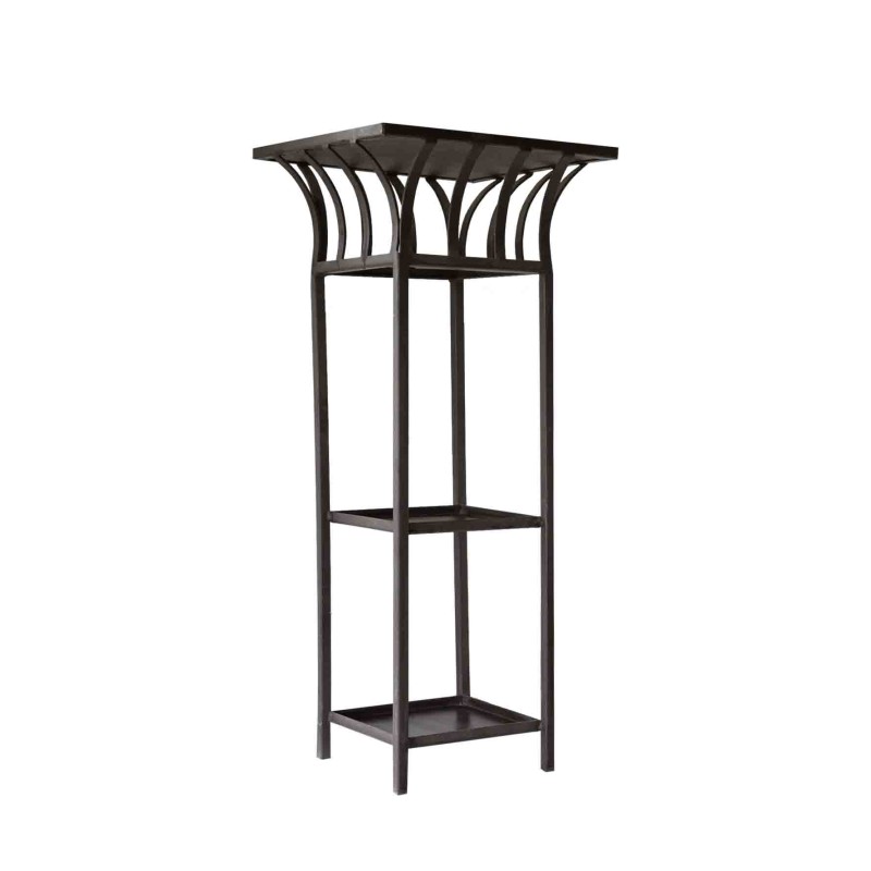 Black flower holder with 3 shelves 45x45xh105 cm