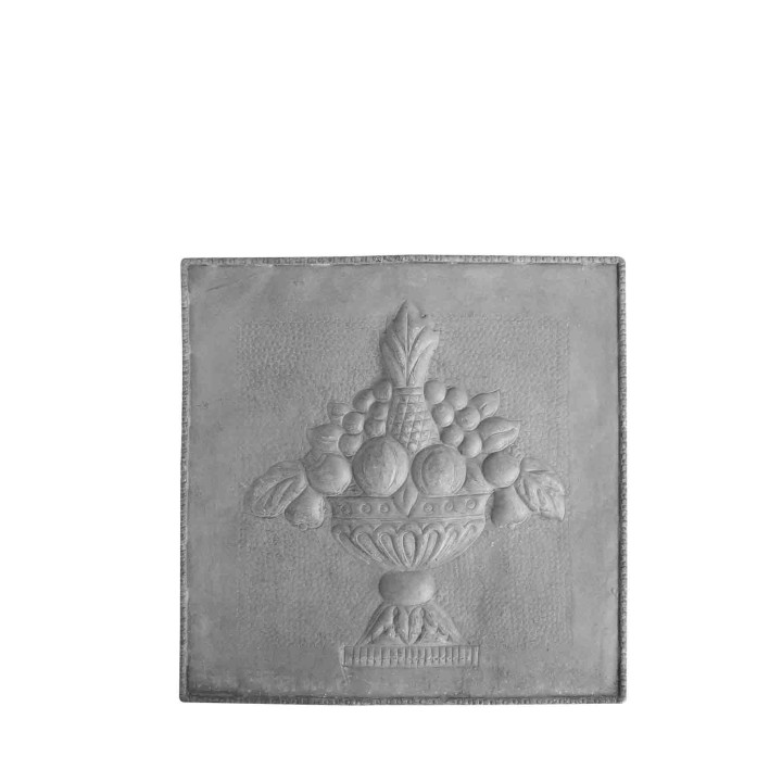 Tableau gris avec fruits 36x36 cm