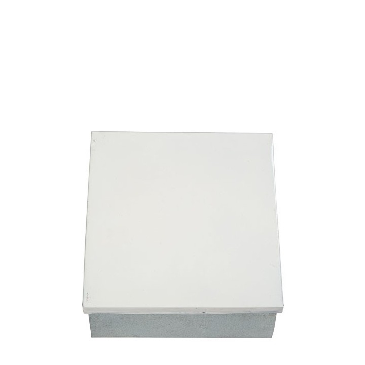 Tin white box 13 x 13 h3.5 cm