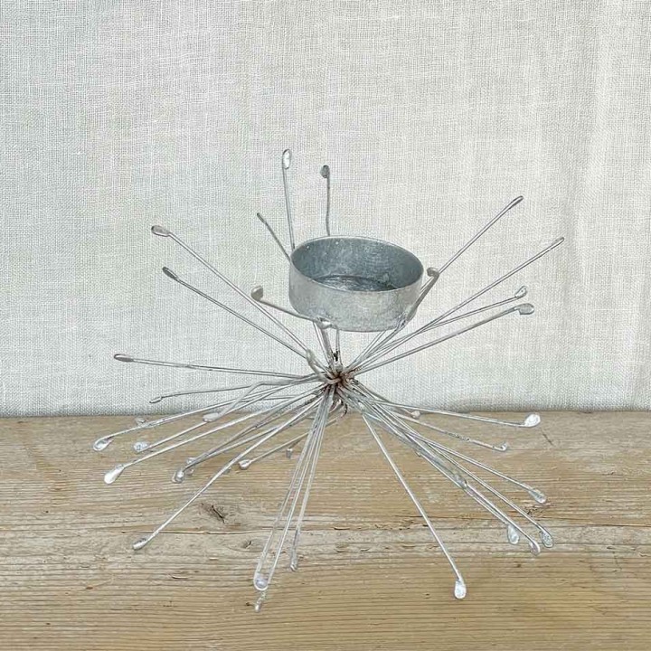 Dandelion tin tealight holder d15 cm