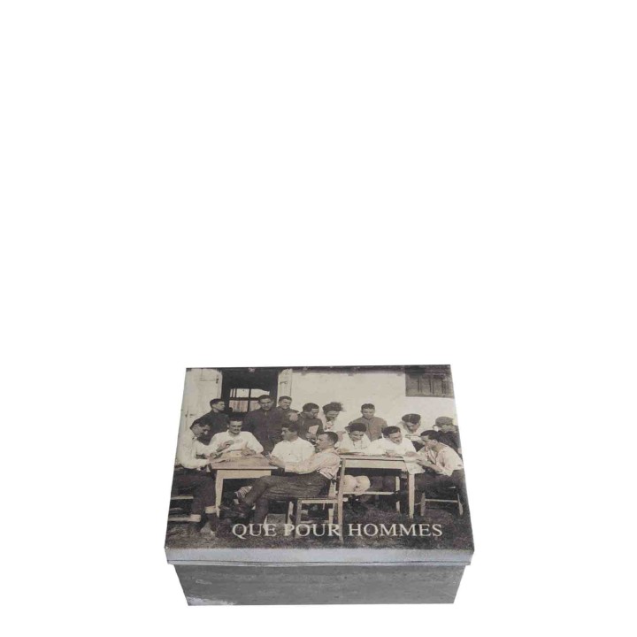 Box latta vintage que pour hommes 13 x 15 h7.5 cm