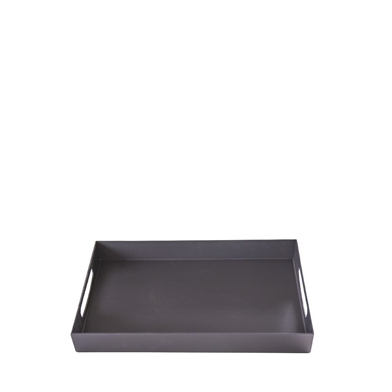Plateau linéaire très robuste en aluminium foncé mesurant 25 cm x 40 cm