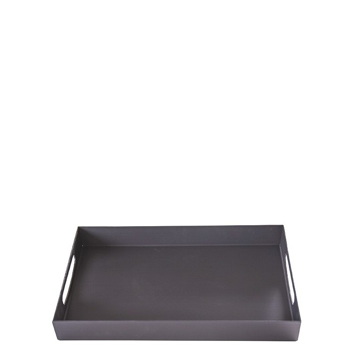Vassoio in alluminio scuro 25 x 40 h5.4 cm