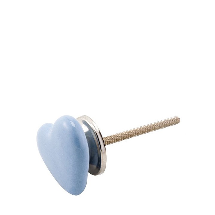 Light blue heart-shaped screw 4 x 4 cm