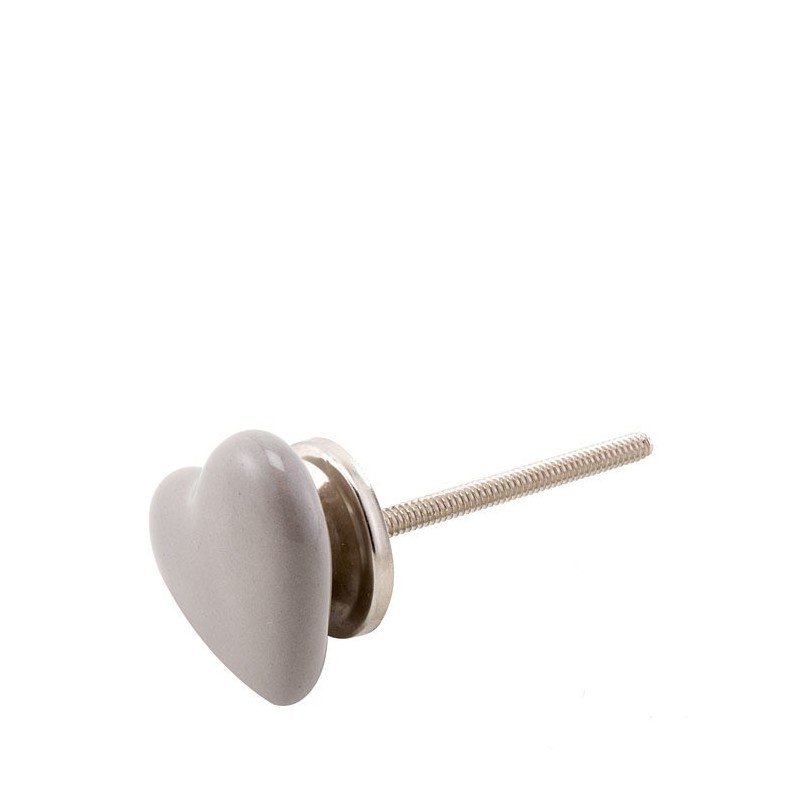 Linen heart-shaped screw 4 x 4 cm