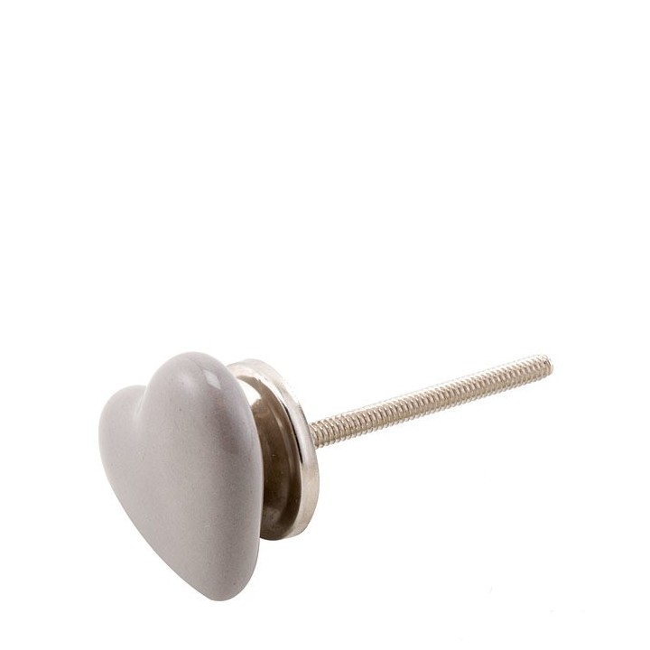 Linen heart-shaped screw 4 x 4 cm