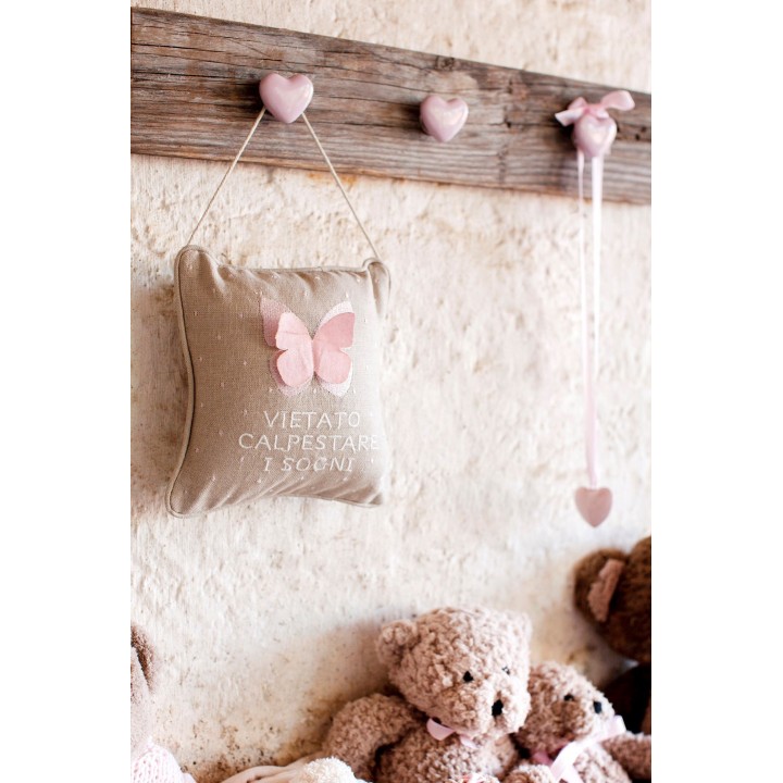 Pink heart-shaped screw 4 x 4 cm