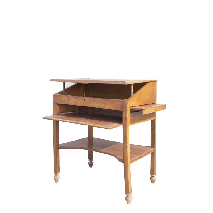 Scrittoio ribalta in legno di noce del 1800 70 x 97 h123 cm