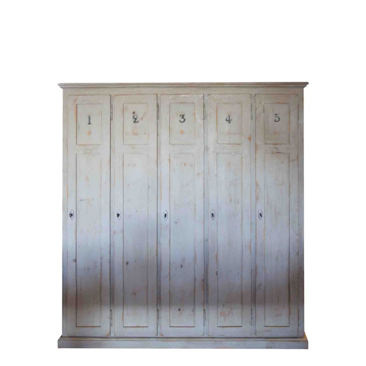 Mobile antico grigio 5 ante numerate 175 x 40 h180 cm