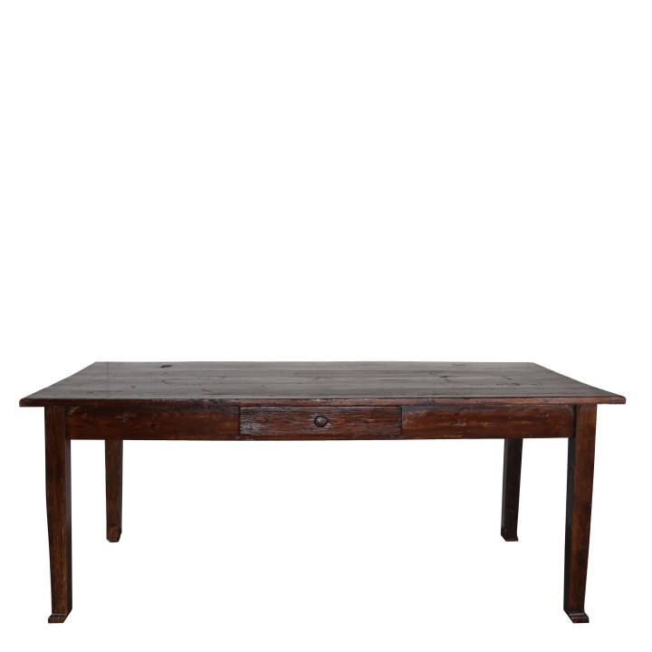 Tavolo vintage in legno scuro 95 x 194 h79 cm