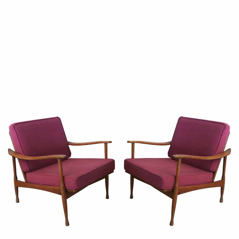 Set of 2 cyclamin armchairs 75 cm