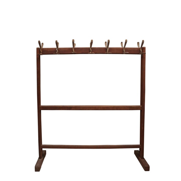 Vintage hanger structure with 7 hooks 160 cm