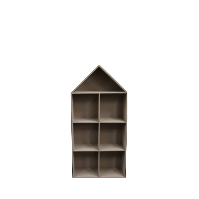 Etagere en bois rose baby avec 7 compartiments 70x25 h155 cm