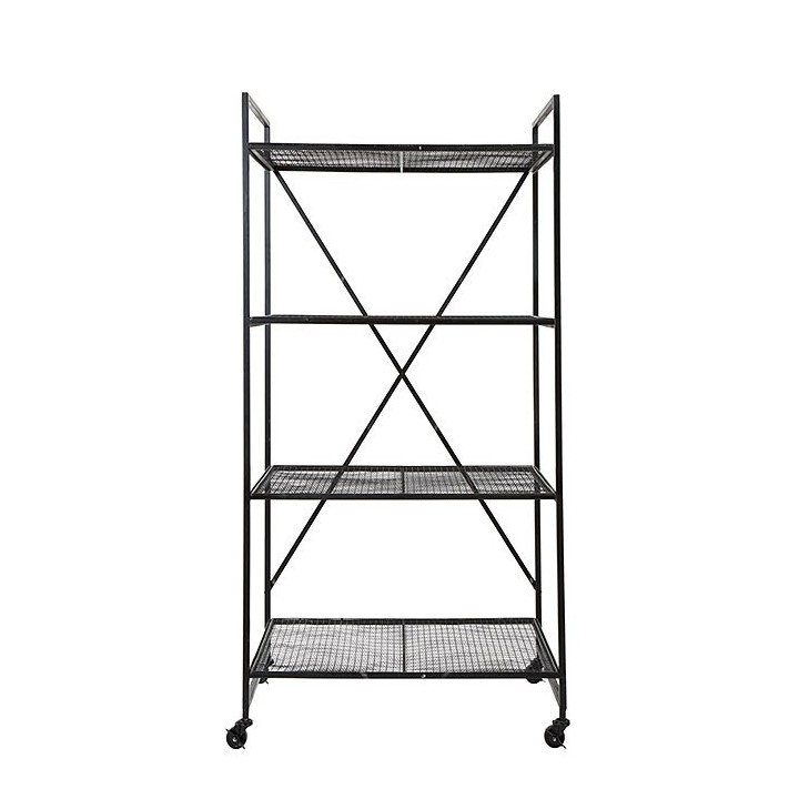 Structure chariot en fer avec 4 etageres  54 x 79 h155 cm